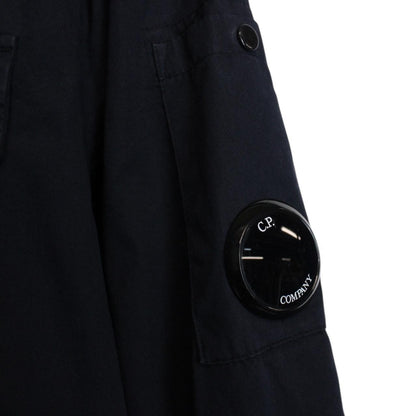 CP Company Navy Blue Full Zip Cotton Lens Overshirt Jacket