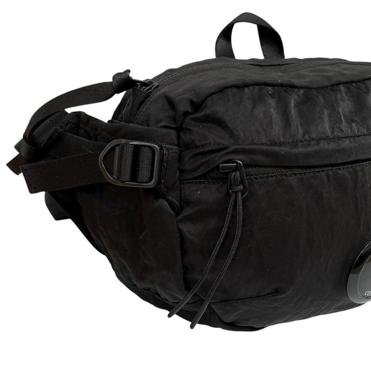 CP Company Black Nylon Lens Crossbody Bag