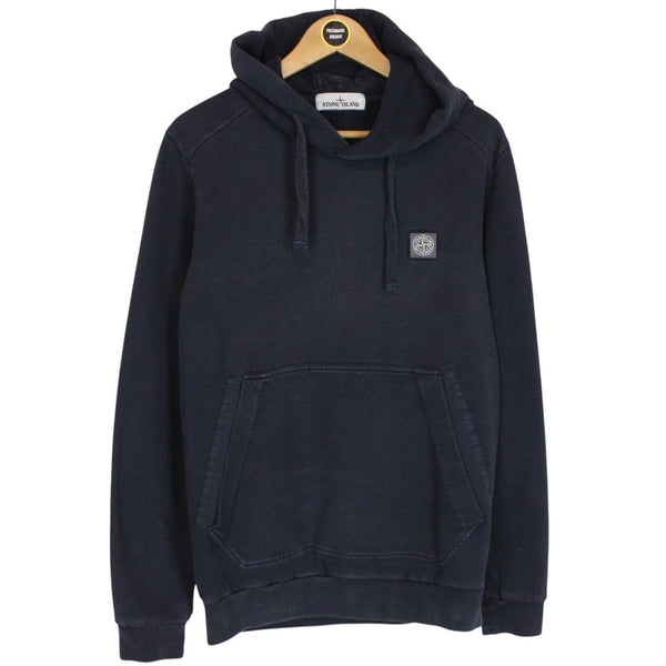 Stone Island AW 2014 Navy Blue Cotton Compass Hoodie Jumper