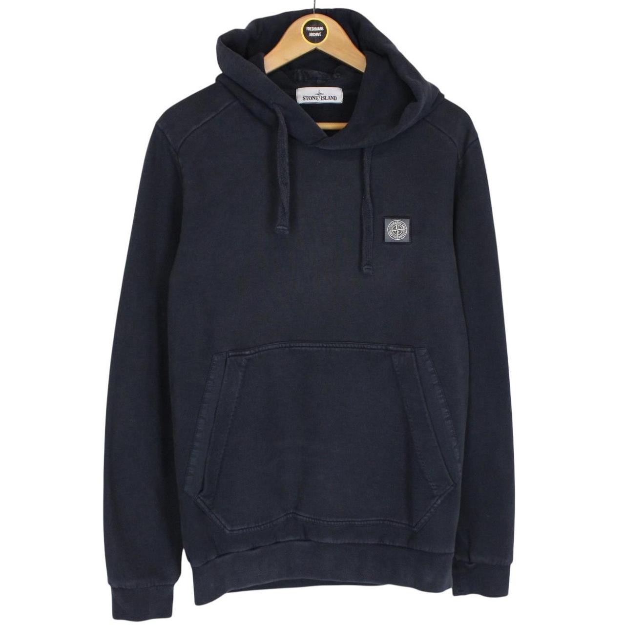 Stone Island AW 2014 Navy Blue Cotton Compass Hoodie Jumper