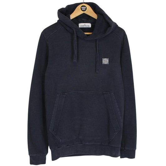 Stone Island AW 2014 Navy Blue Cotton Compass Hoodie Jumper