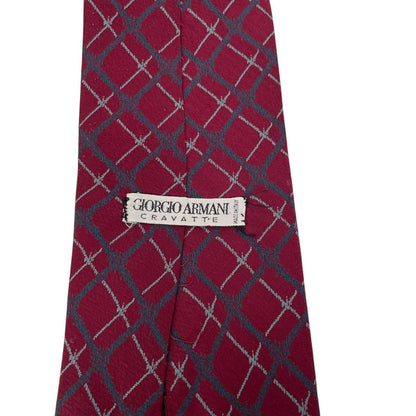Vintage Giorgio Armani Burgundy Silk Tie
