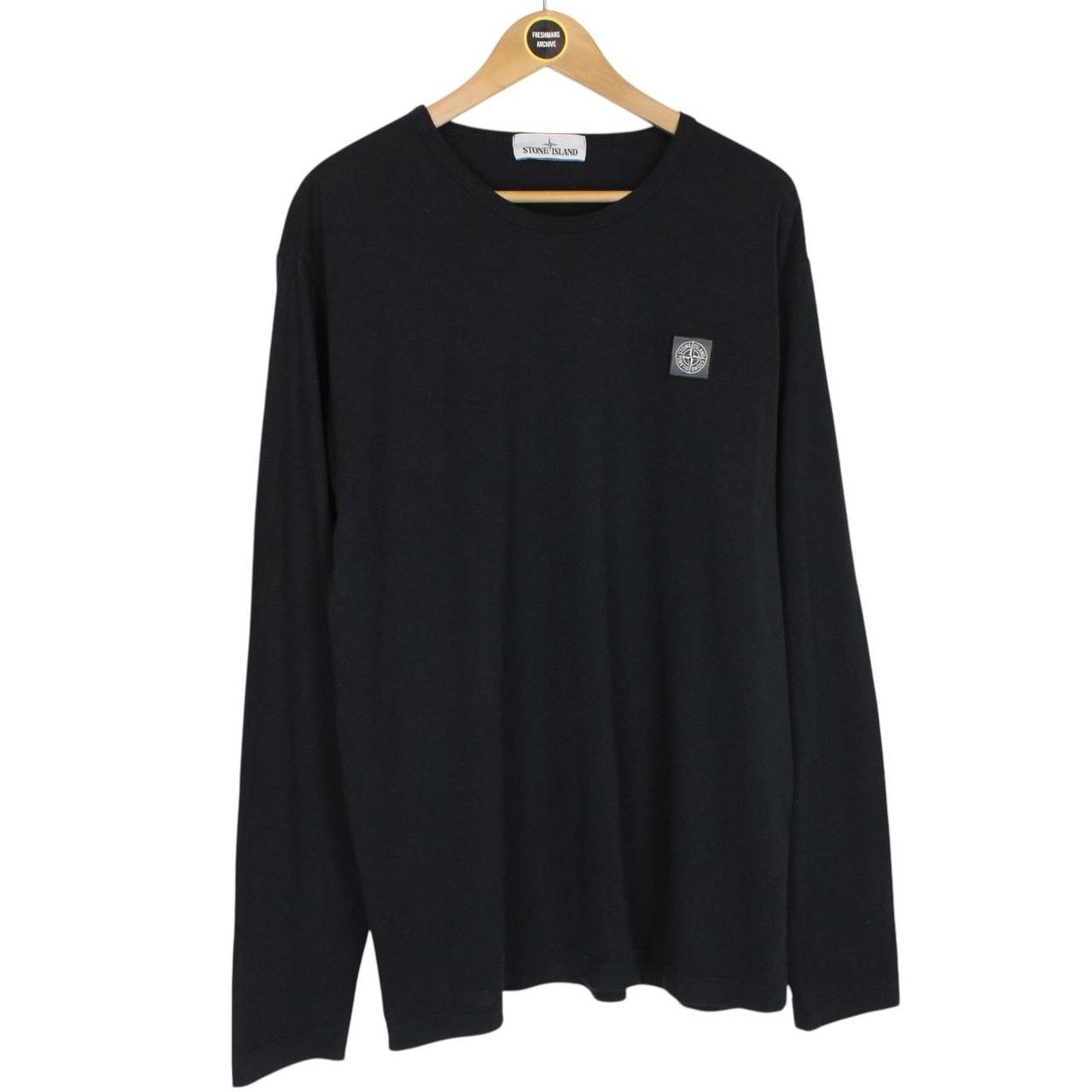 Stone Island SS 2018 Black Long Sleeve Compass T-Shirt