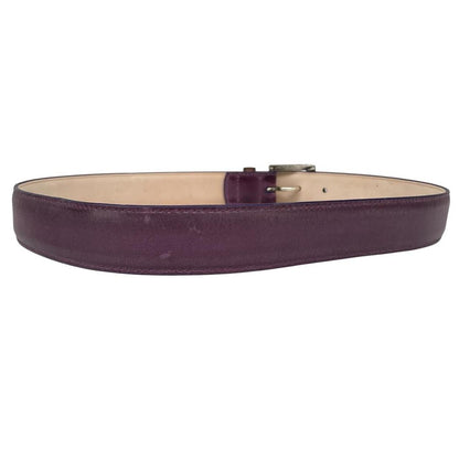 Paul Smith purple leather belt handcrafted in Spain with subtle storage marks.