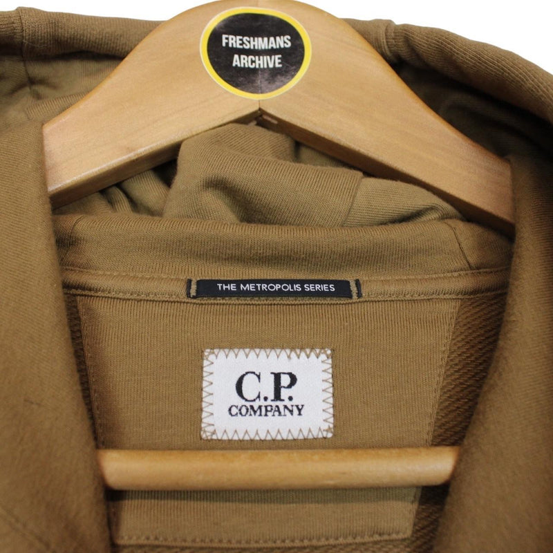 CP Company Metropolis Series Tan Brown Cotton Hoodie Jumper