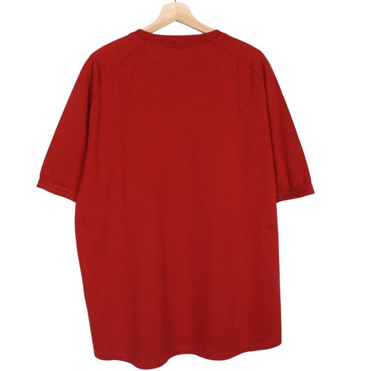 Stone Island SS 2019 Red Short Sleeve Cotton Compass Logo T-Shirt