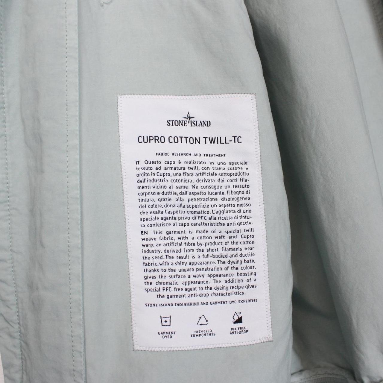 Stone Island SS 2023 Blue Cupro Cotton Twill-TC Bomber Jacket