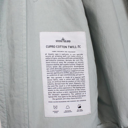Stone Island SS 2023 Blue Cupro Cotton Twill-TC Bomber Jacket