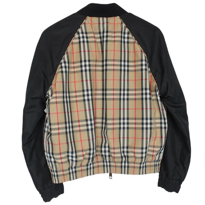 Burberry Tan and Black Nova Check Full Zip Harlington Bomber Jacket