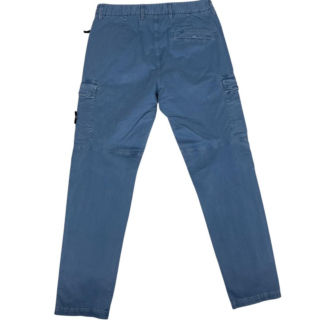 Stone Island SS 2022 Blue RE-T Fit Cargo Trousers
