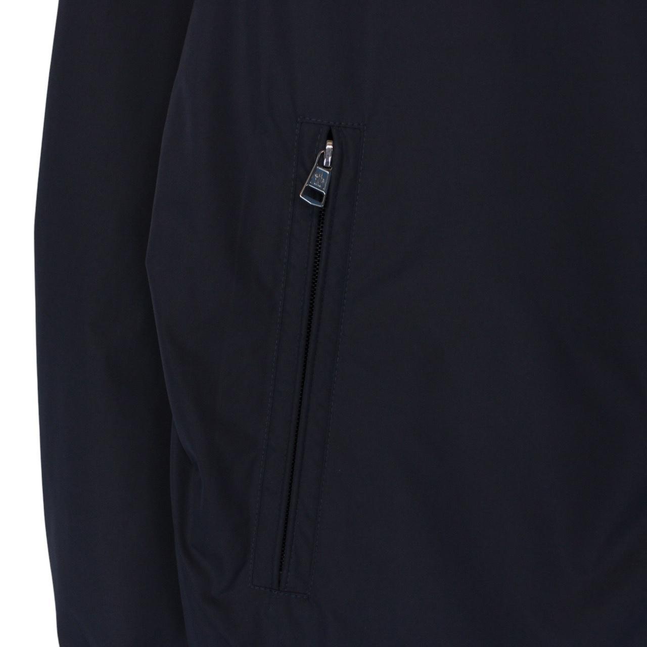 Moncler Ruinette Navy Blue Full Zip Nylon Windbreaker Jacket