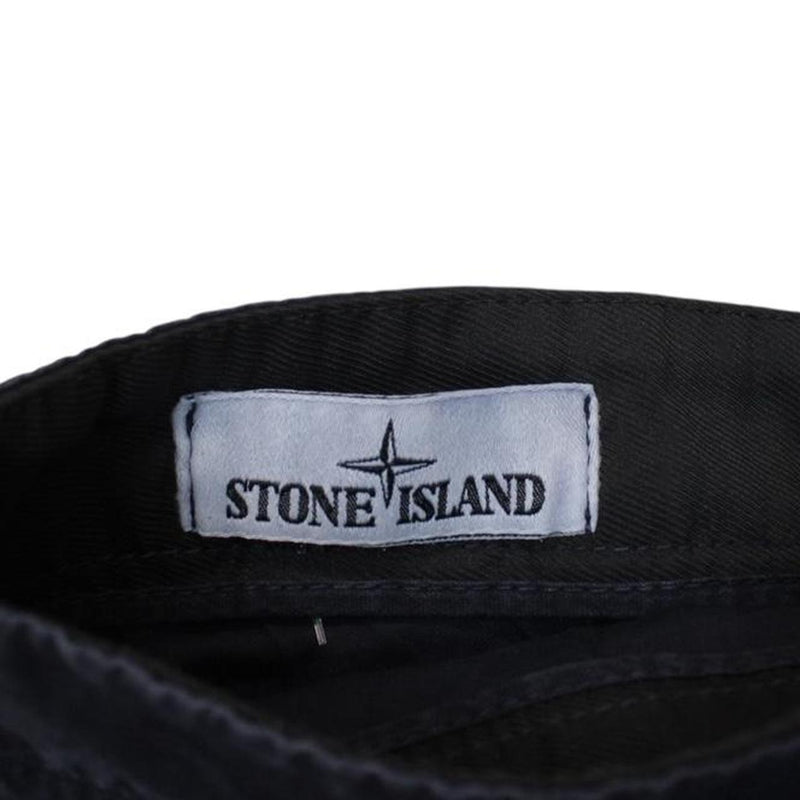 Stone Island SS 2021 Navy Blue Bermuda Cotton Cargo Shorts