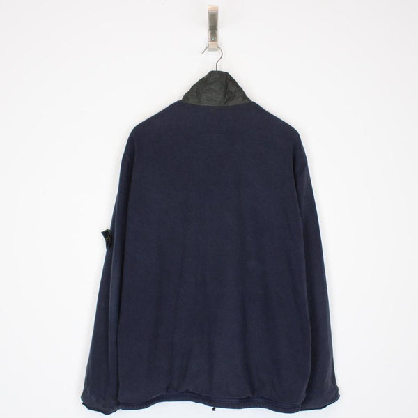 Vintage Stone Island SS 1996 Navy Blue and Grey Reversible Green Edge Badge