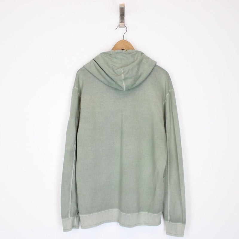 CP Company Green Resist Dyed Cotton Lens Hoodie Jumper