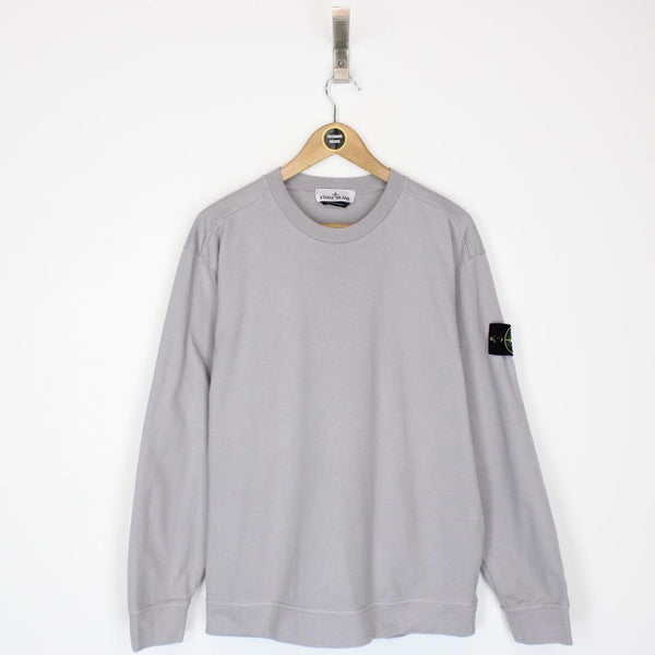 Stone Island SS 2024 Grey Cotton Sweatshirt Jumper