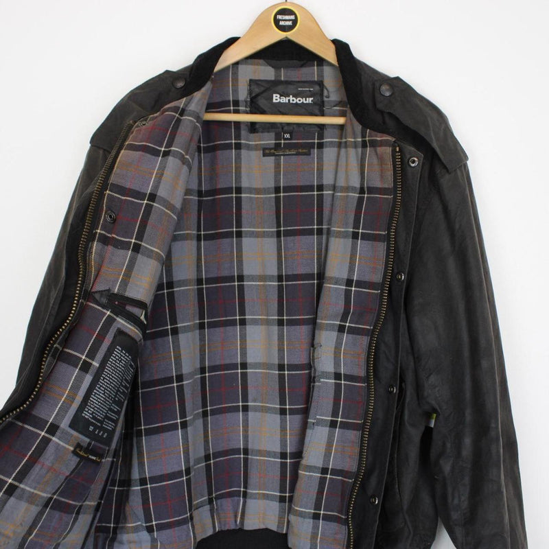 Vintage Barbour Black Wax Flyer Jacket
