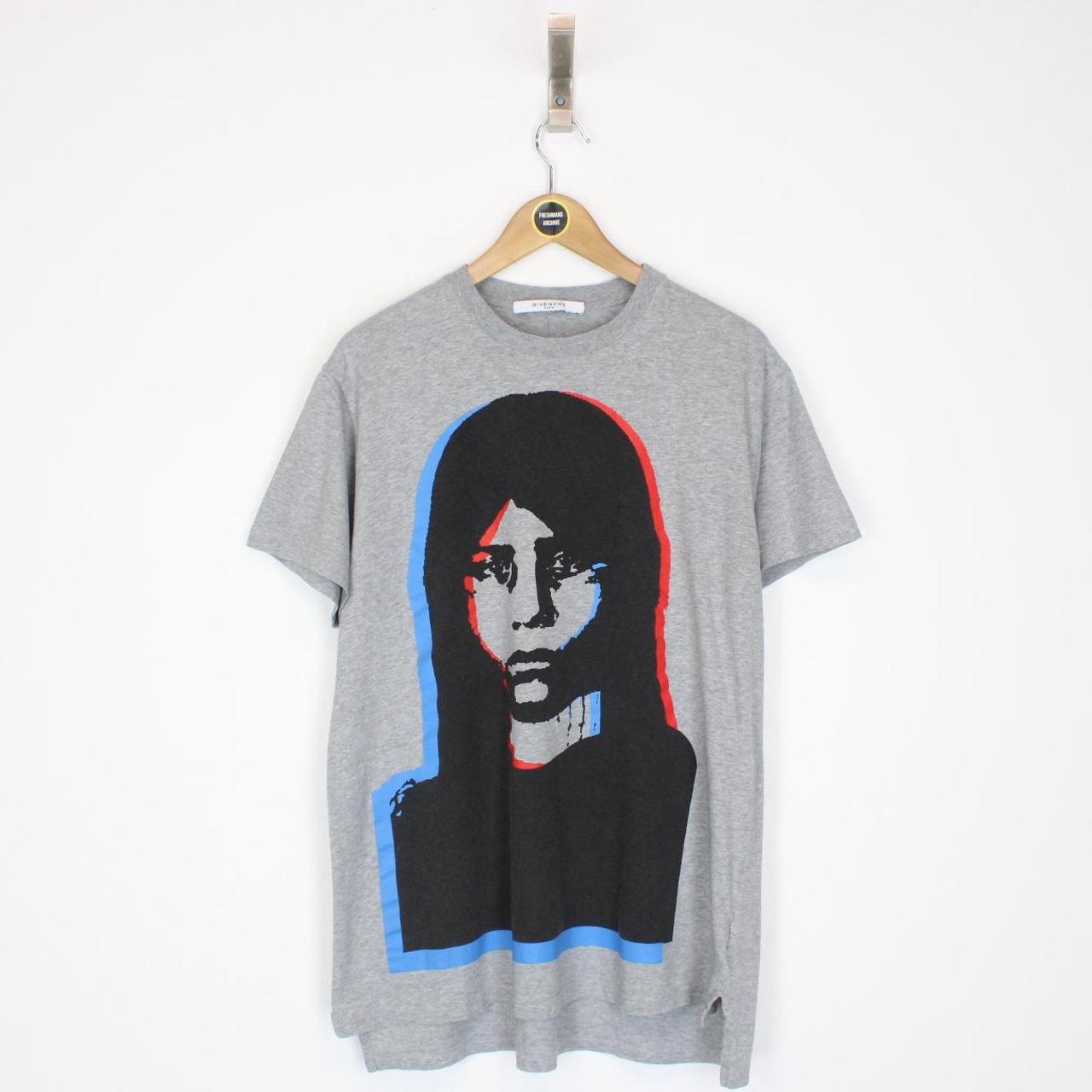 Givenchy Paris Grey and Multicoloured Abstract Girl Short Sleeve T-Shirt