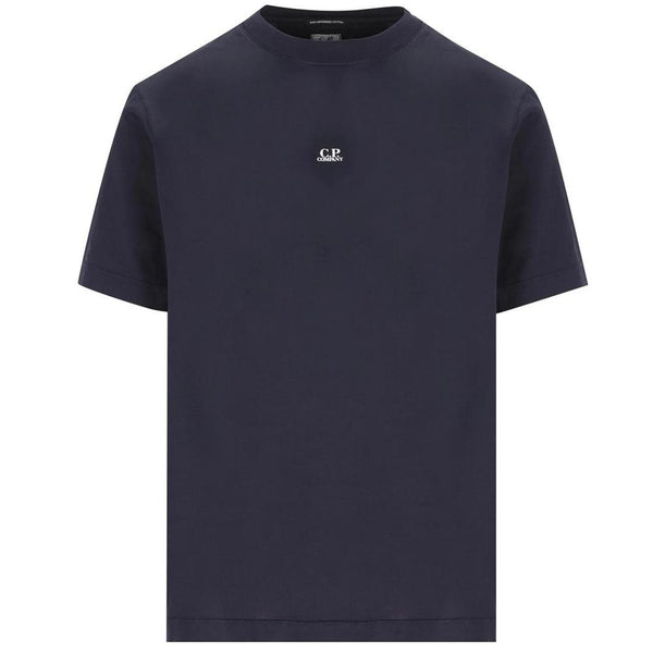 CP Company Navy Blue 70/2 Logo Print Cotton Short Sleeve T-Shirt