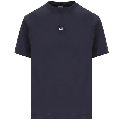 CP Company Navy Blue 70/2 Logo Print Cotton Short Sleeve T-Shirt