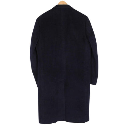 Vintage 80s Aquascutum Navy Blue Virgin Wool Overcoat
