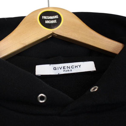 Givenchy Paris Black and White Logo Print Cotton Hoodie Jumper