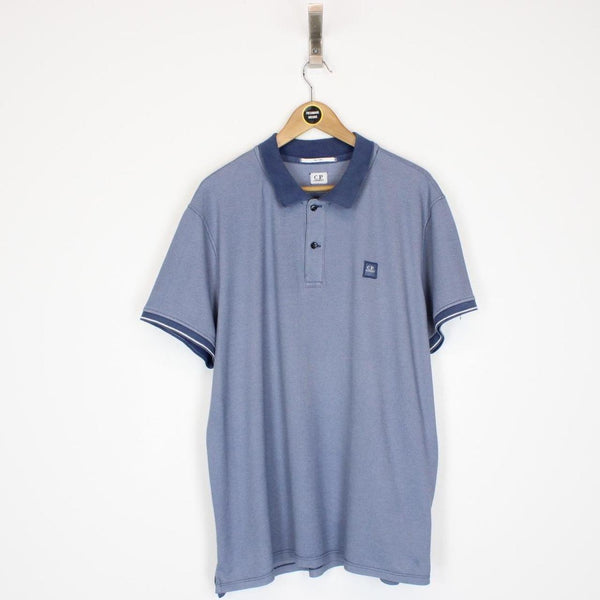 CP Company Blue Short Sleeve Tacting Polo Shirt
