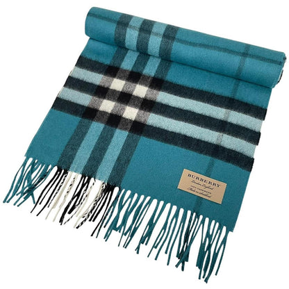 Burberry Green Nova Check Cashmere Scarf
