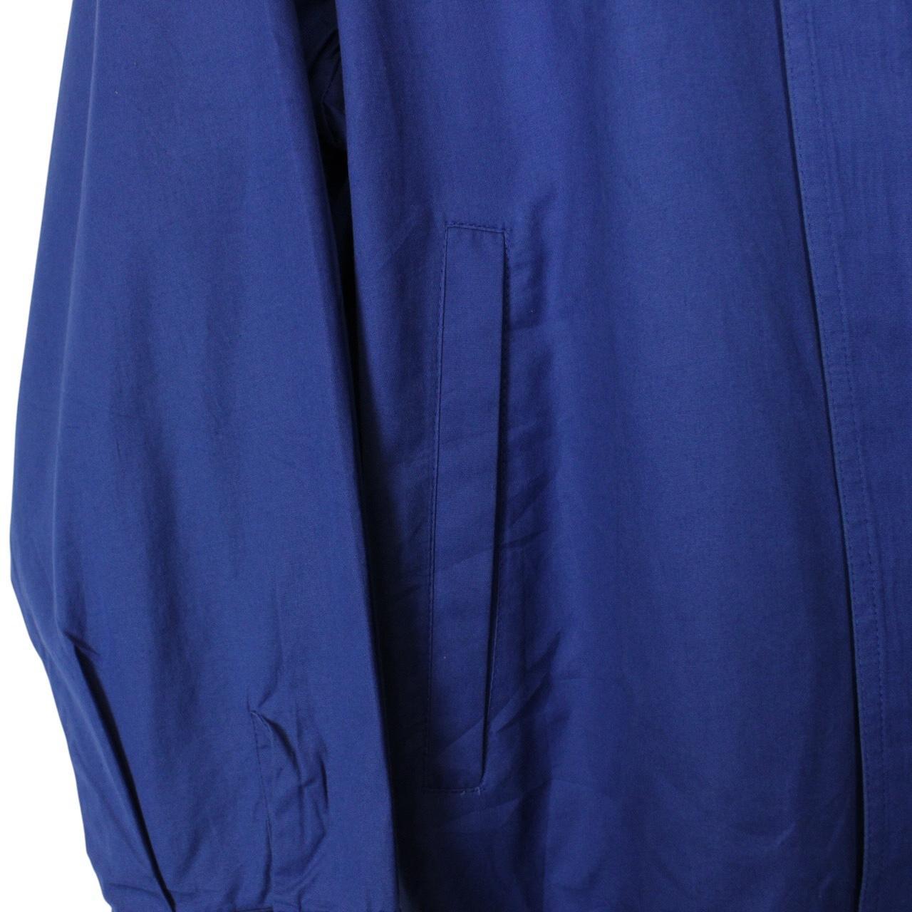 Vintage 90s Burberry Blue Nova Check Lined Cotton Harrington Jacket