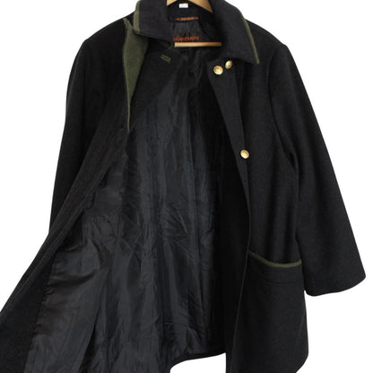 Vintage 90s Yves Saint Laurent Grey Virgin Wool Blend Coat