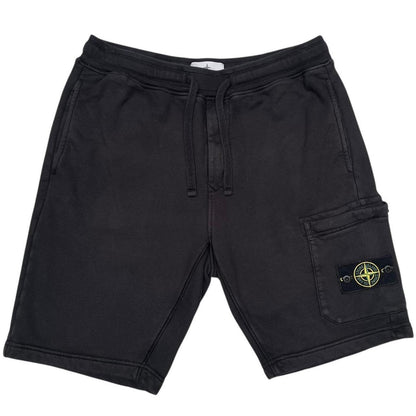 Stone Island SS 2024 Black Cotton Jogger Shorts