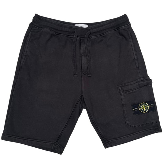 Stone Island SS 2024 Black Cotton Jogger Shorts