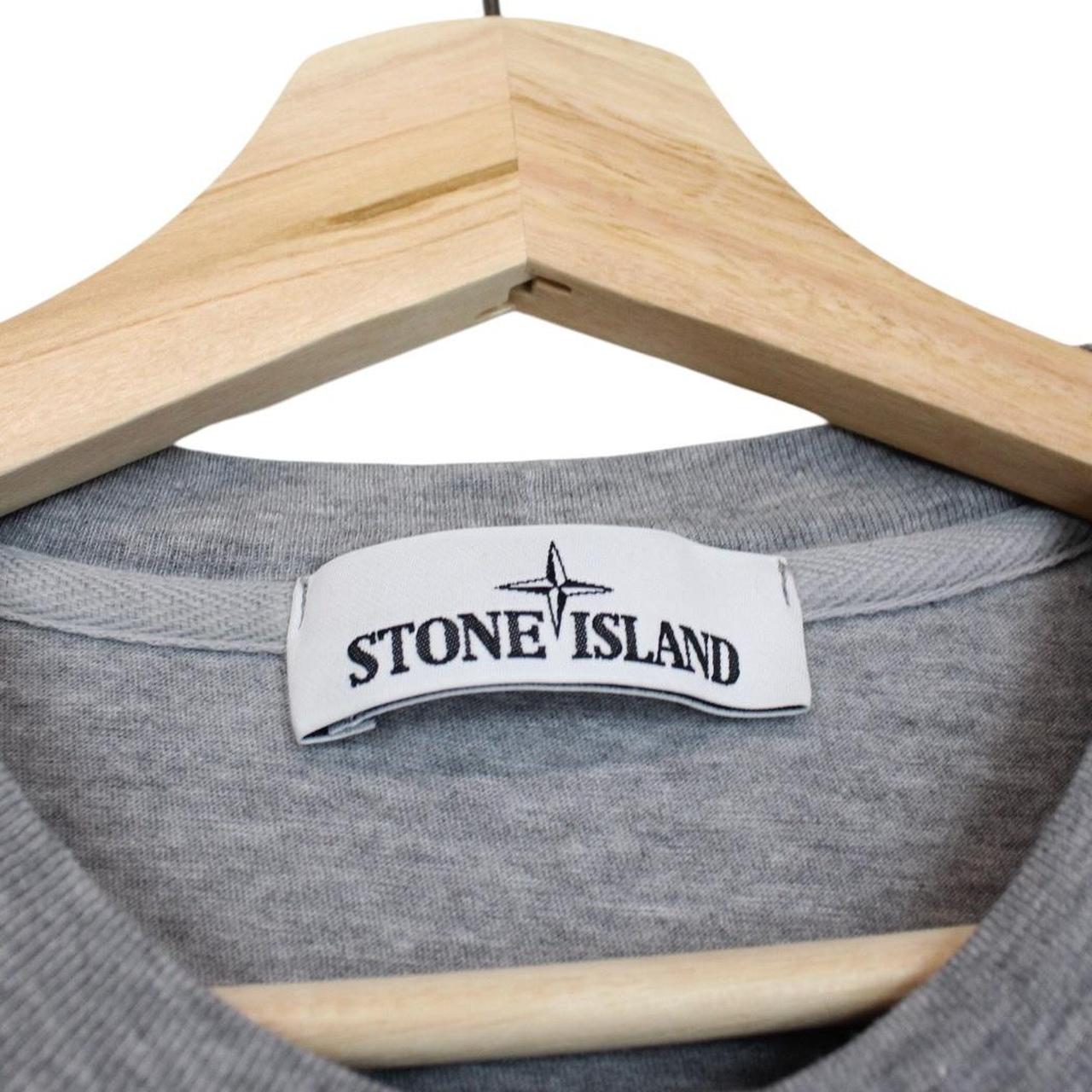 Stone Island SS 2022 Grey Long Sleeve Compass T-Shirt