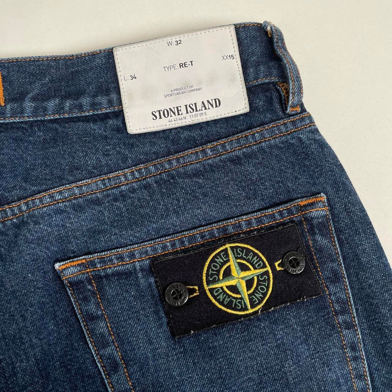 Stone Island AW 2017 Navy Blue RE-T Fit Denim Jeans