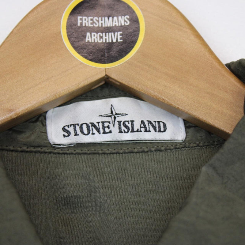 Stone Island AW 2018 Green Full Zip Nylon Metal Overshirt Jacket
