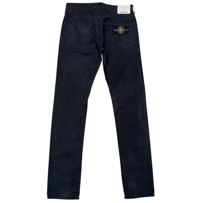 Stone Island AW 2014 Black Slim Fit Cotton Trousers