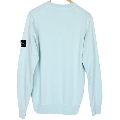 Stone Island SS 2022 Light Blue Cotton Sweatshirt Jumper