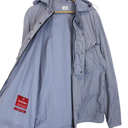 CP Company Chrome-R Blue Full Zip Nylon Goggle Jacket
