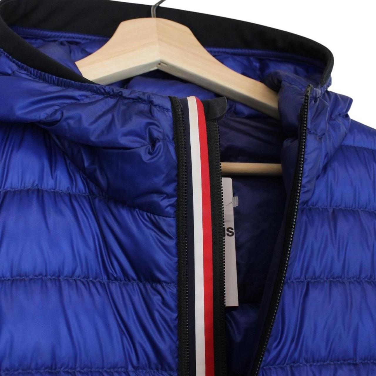 Moncler Morvan Blue Full Zip Hooded Down Jacket