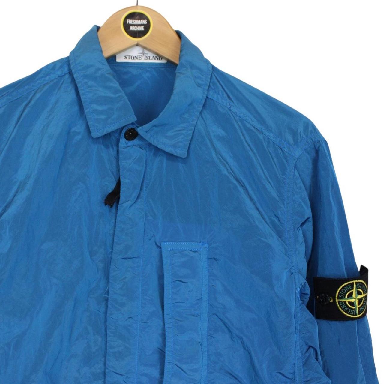 Stone Island SS 2018 Blue Full Zip Nylon Metal Overshirt Jacket