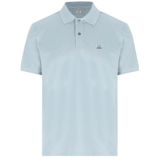 CP Company Light Blue Stretch Cotton Piquet Polo Shirt