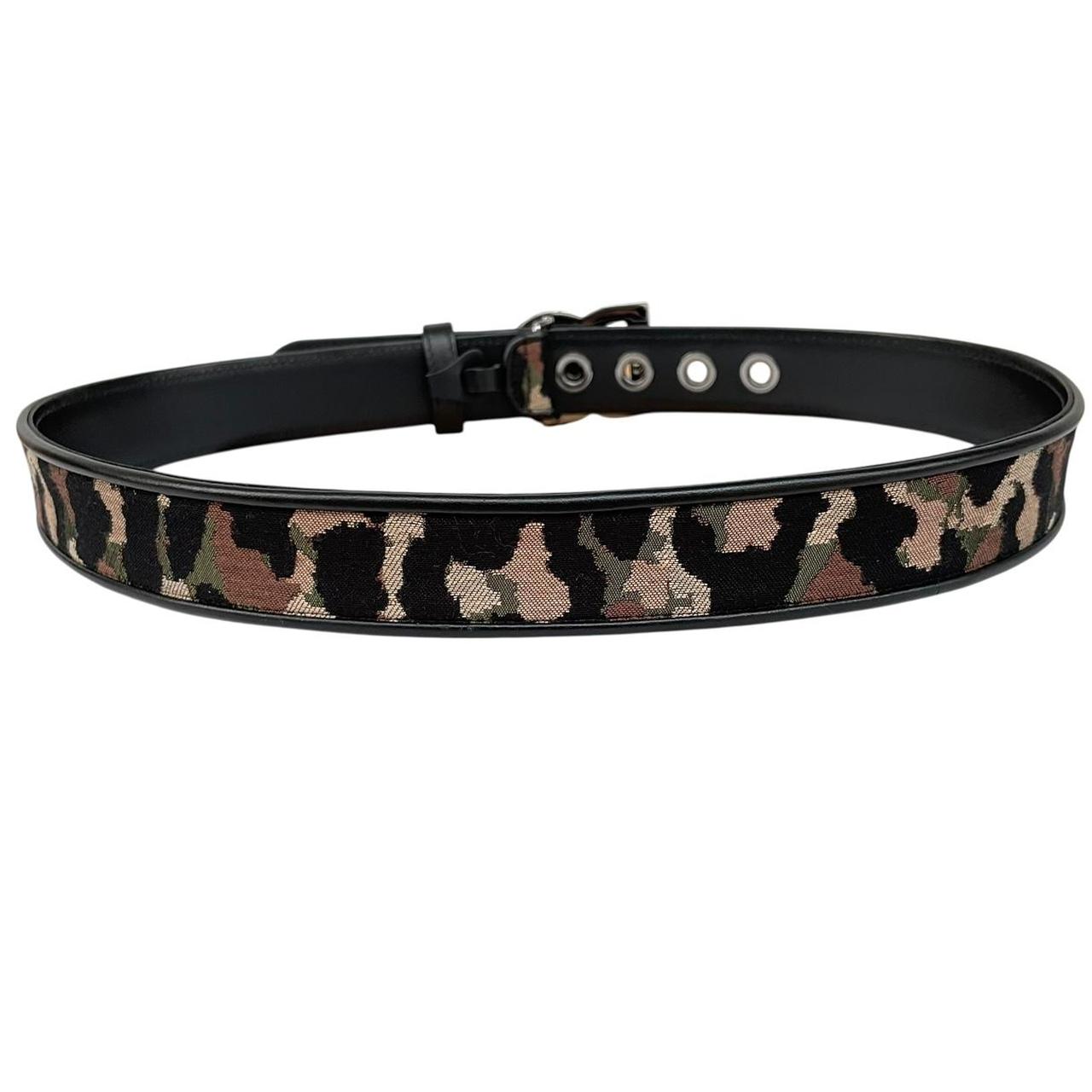 Dolce &amp; Gabbana Multicoloured Leather and Canvas Camoflauge Belt