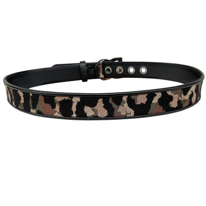 Dolce &amp; Gabbana Multicoloured Leather and Canvas Camoflauge Belt