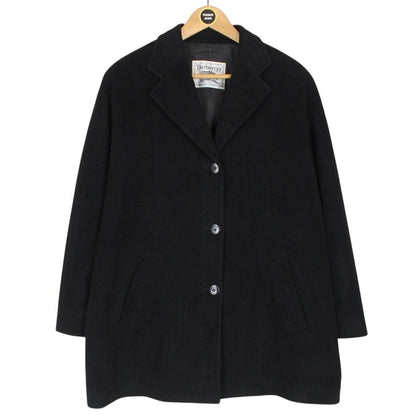 Vintage 90s Burberry Black Wool Blend Jacket