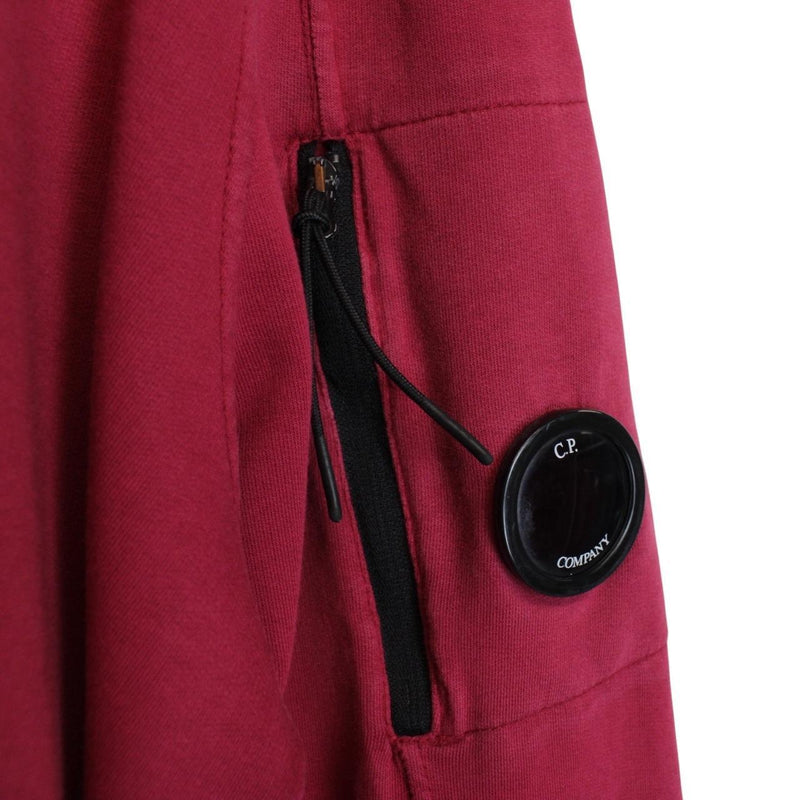 CP Company Burgundy 1/4 Zip Lens Sweatshirt Jumper