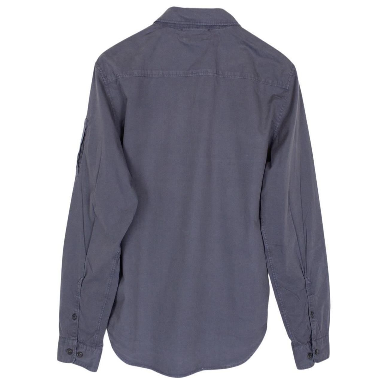 CP Company Grey Full Zip Cotton Lens Overshirt