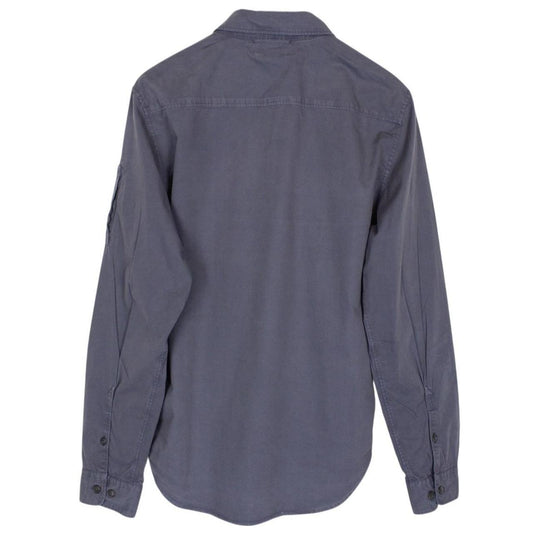 CP Company Grey Full Zip Cotton Lens Overshirt