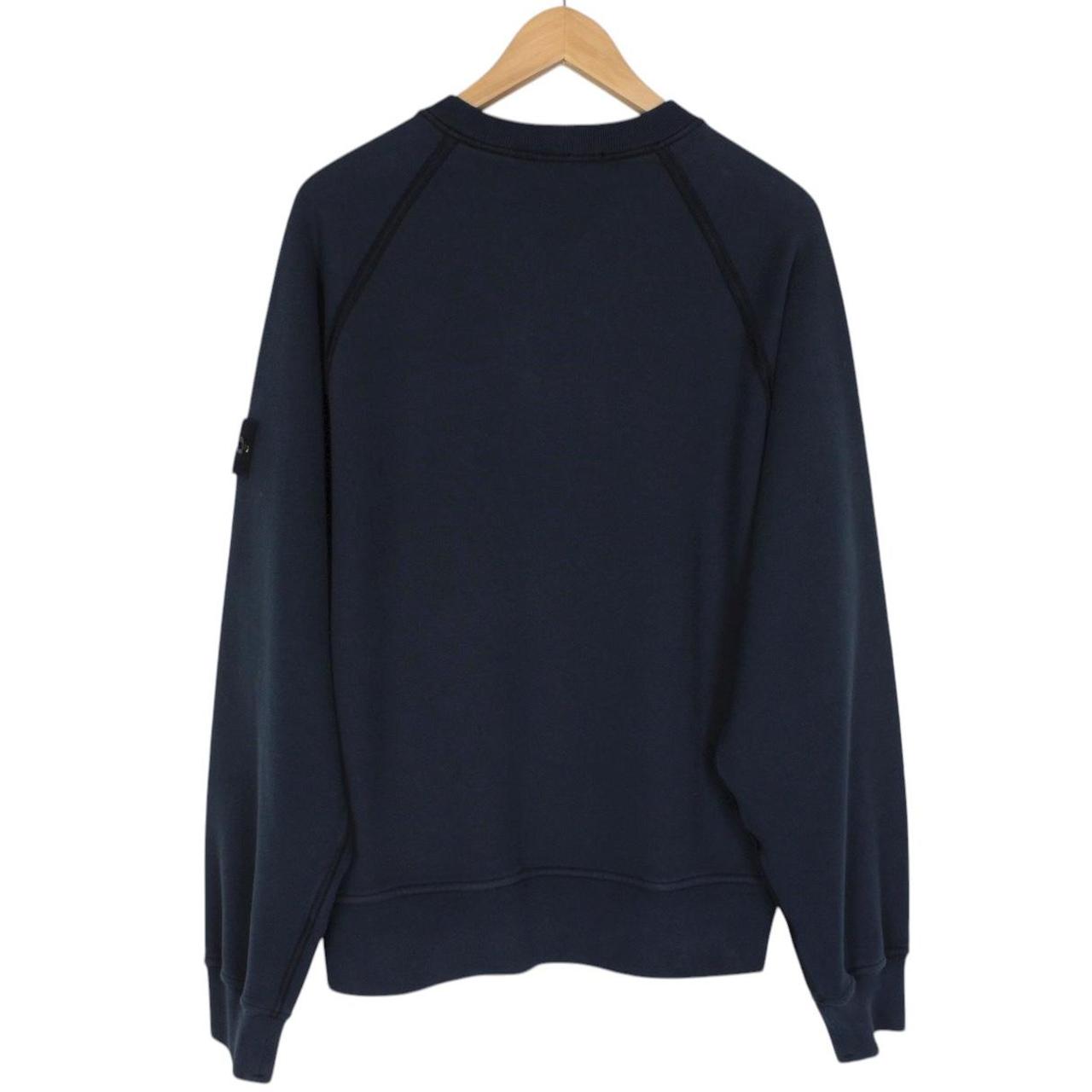 Stone Island Navy Blue Crew Neck Cotton Sweatshirt Jumper