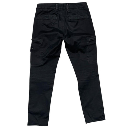 Stone Island AW 2020 Black Skinny Fit Cargo Trousers