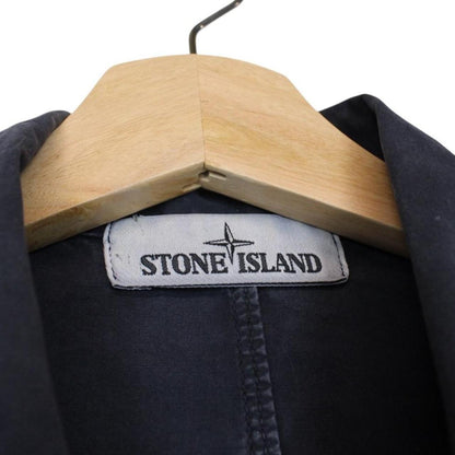Stone Island AW 2018 Navy Blue Full Zip Cotton Overshirt Jacket