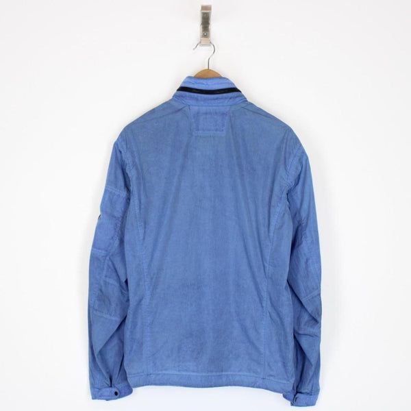 CP Company Blue Chrome Re-Colour Full Zip Lens Jacket